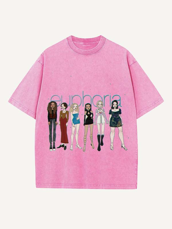 Euphoria Print Round Neck T-shirt
