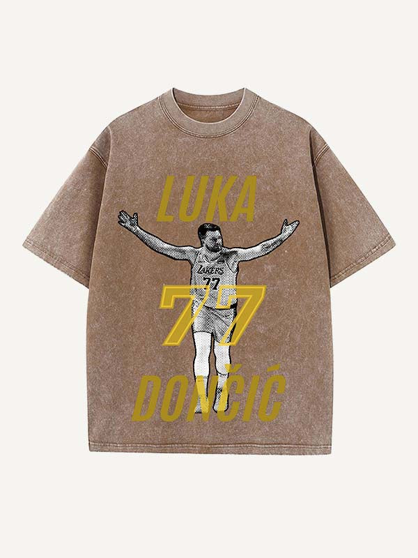 Luka Dončić Print Round Neck T-shirt