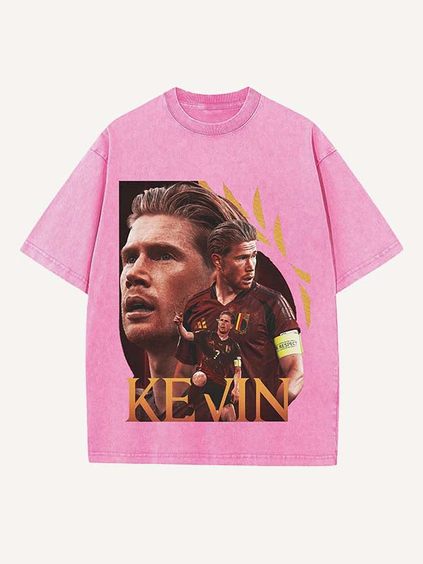 Kevin De Bruyne Print Round Neck T-shirt