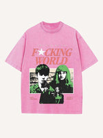 The End of the Fxxxing World Print Round Neck T-shirt