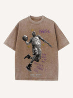 Kobe Bryant Print Round Neck T-shirt