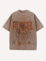 Russell Westbrook Print Round Neck T-shirt
