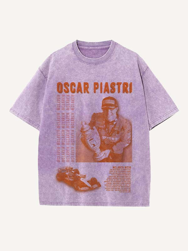 Oscar Piastri Print Round Neck T-shirt