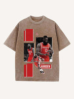 James Harden Print Round Neck T-shirt