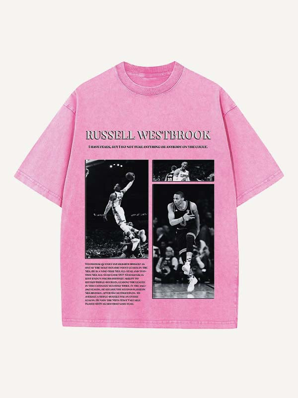 Russell Westbrook Print Round Neck T-shirt