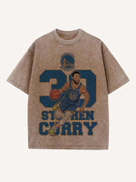 Stephen Curry Print Round Neck T-shirt