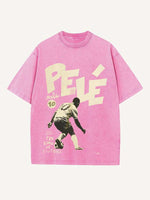 Pelé Print Round Neck T-shirt