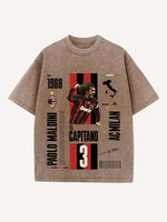 Paolo Maldini Print Round Neck T-shirt