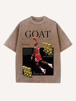 Michael Jordan Print Round Neck T-shirt