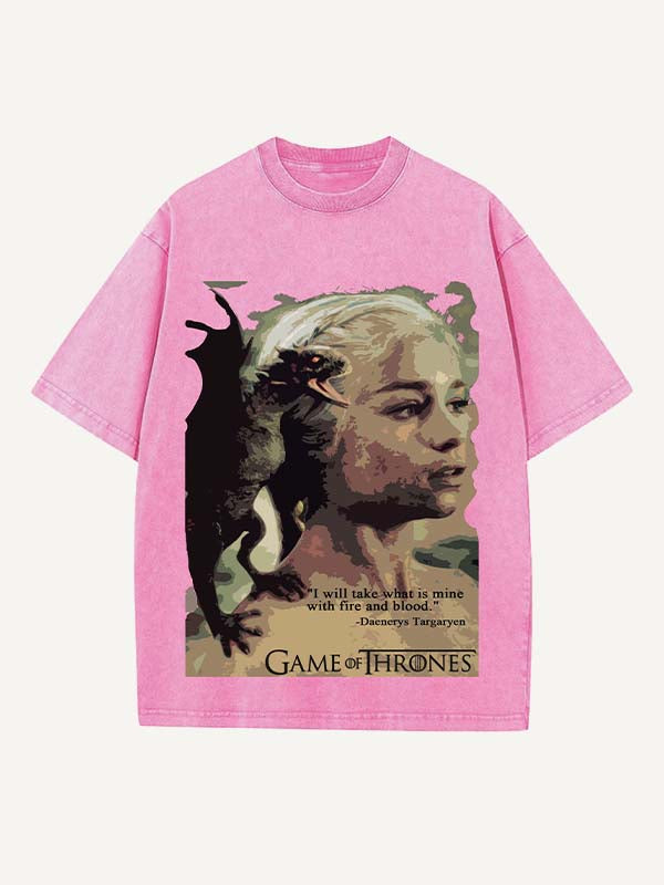 Game of Thrones Print Round Neck T-shirt