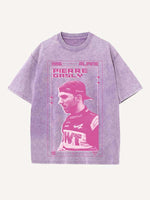 Pierre Gasly Print Round Neck T-shirt