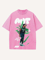 Anthony Edwards Print Round Neck T-shirt