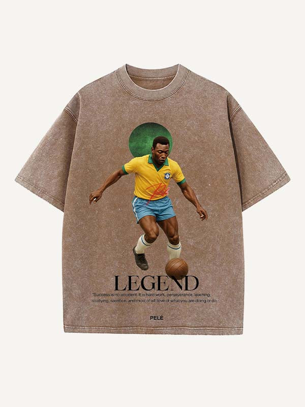 Pelé Print Round Neck T-shirt
