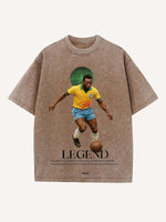 Pelé Print Round Neck T-shirt