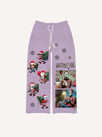 Christmas Horror Print Elastic Waist Pants