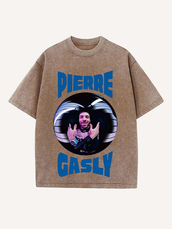 Pierre Gasly Print Round Neck T-shirt