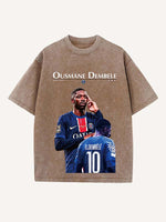 Ousmane Dembélé Print Round Neck T-shirt