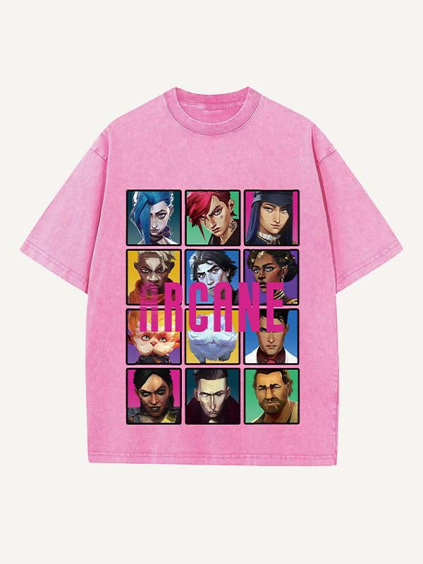 Arcane Print Round Neck T-shirt