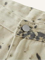 Leopard Print Straight Cargo Pants