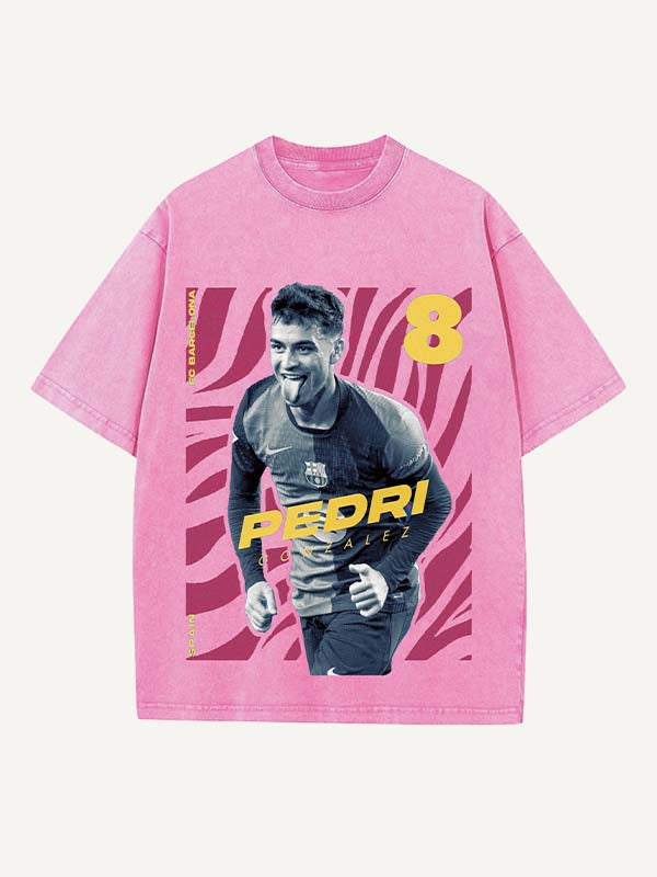 Pedri Print Round Neck T-shirt