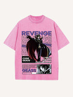 Code Geass Print Round Neck T-shirt