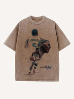 Anthony Edwards Print Round Neck T-shirt