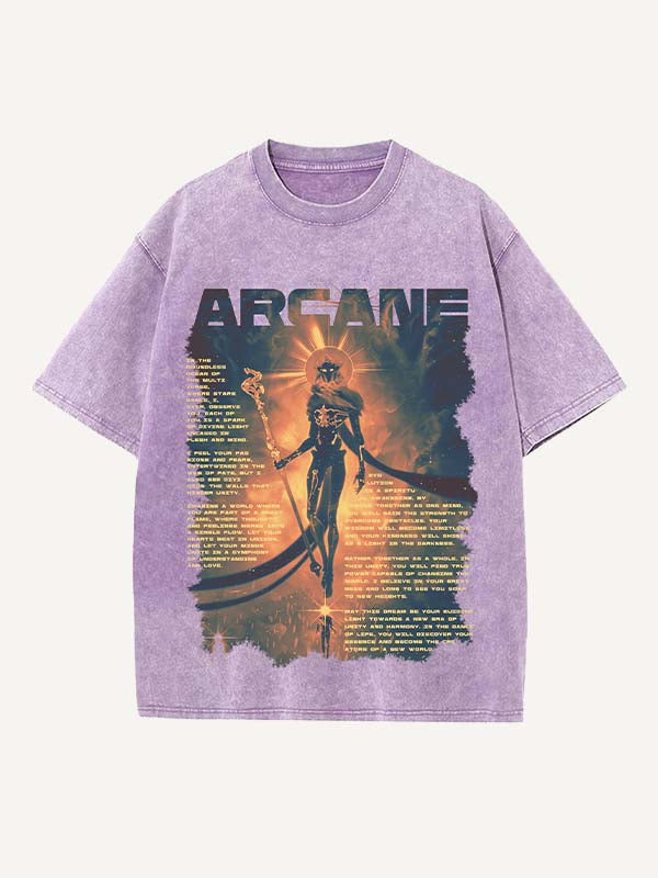 Arcane Print Round Neck T-shirt
