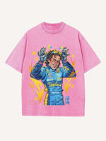 Fernando Alonso Print Round Neck T-shirt