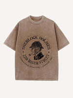 Sherlock Print Round Neck T-shirt