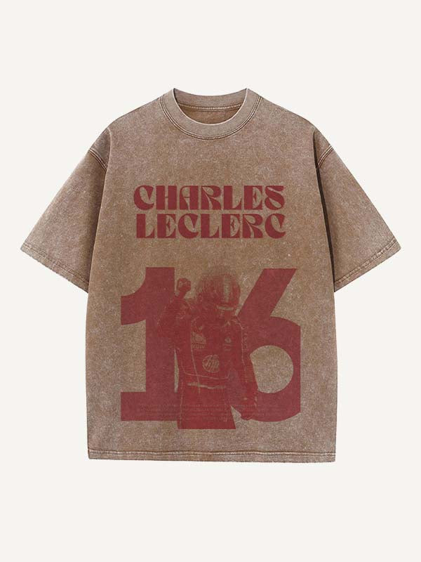 Charles Leclerc Print Round Neck T-shirt