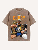 Stephen Curry Print Round Neck T-shirt