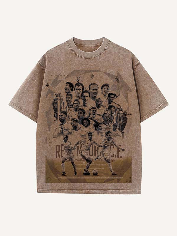 Real Madrid Print Round Neck T-shirt