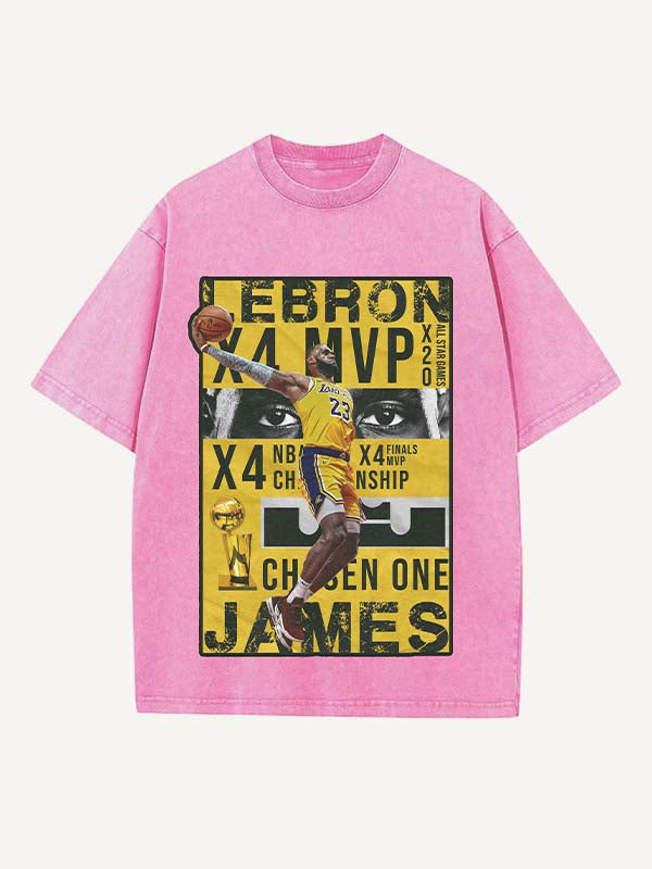 LeBron James Print Round Neck T-shirt