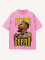 Stephen Curry Print Round Neck T-shirt