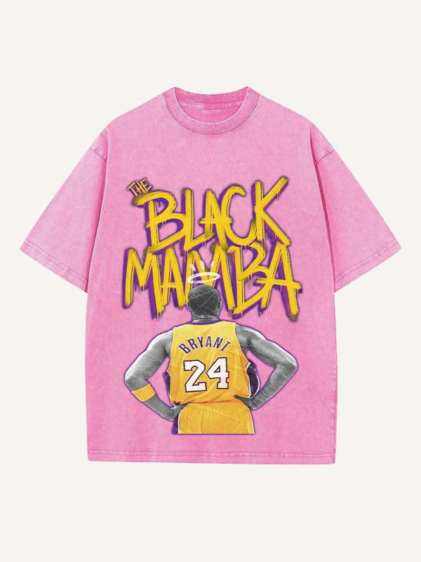 Kobe Bryant Print Round Neck T-shirt