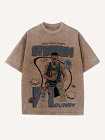 Stephen Curry Print Round Neck T-shirt