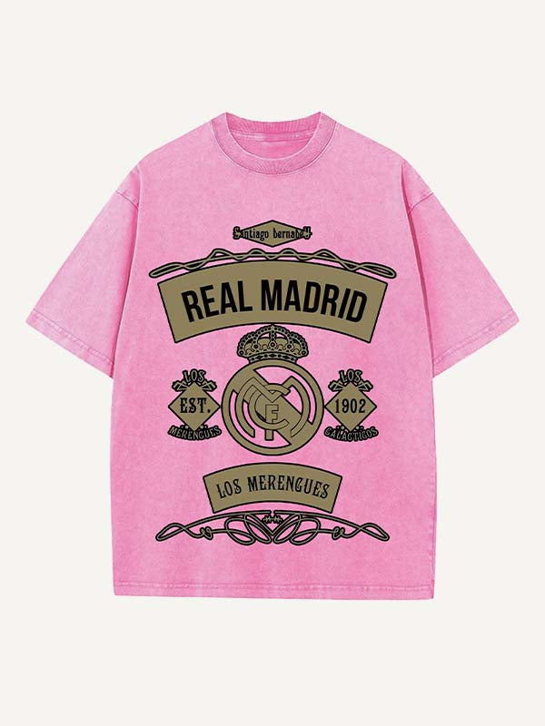 Real Madrid Print Round Neck T-shirt