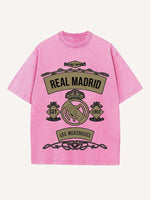 Real Madrid Print Round Neck T-shirt