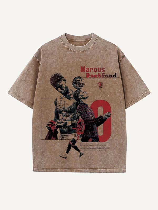 Marcus Rashford Print Round Neck T-shirt