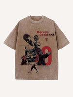Marcus Rashford Print Round Neck T-shirt