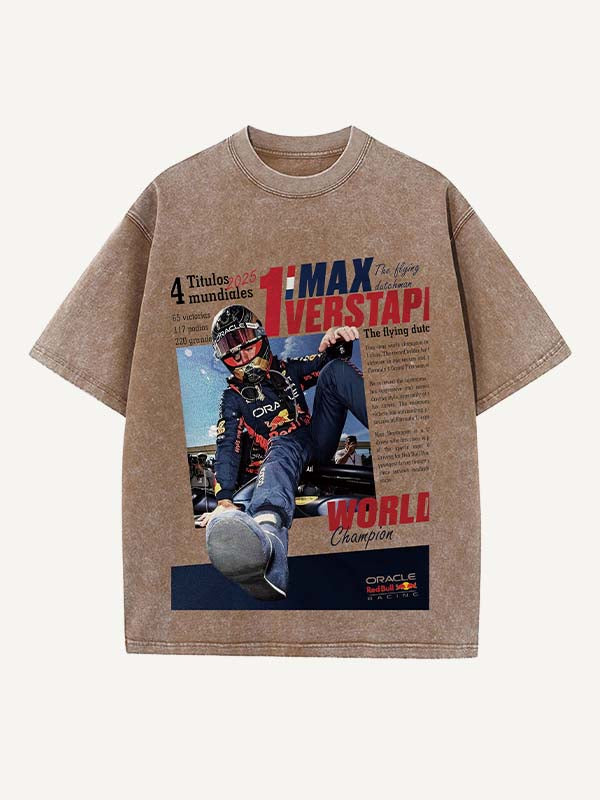Max Verstappen Print Round Neck T-shirt
