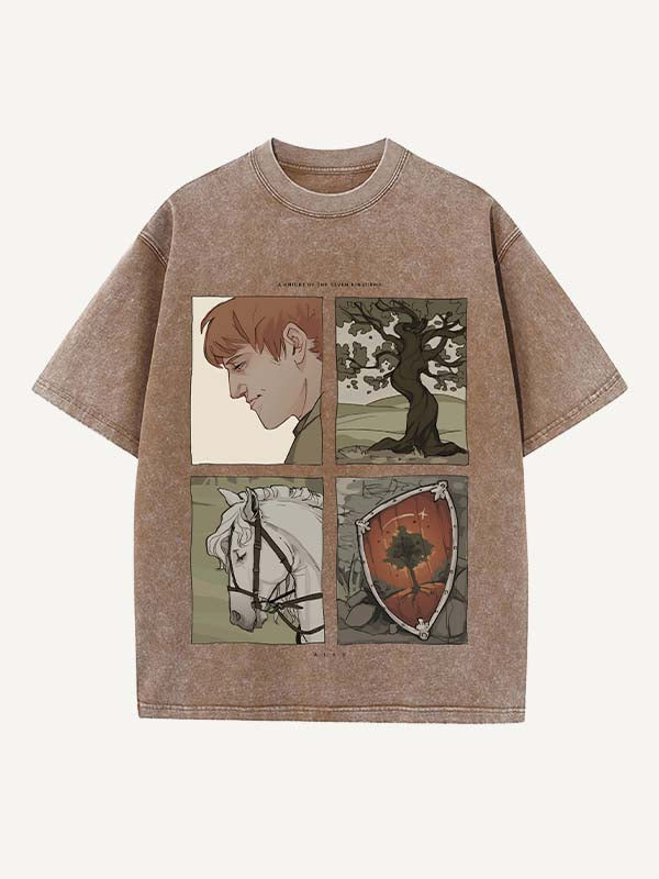A Knight of the Seven Kingdoms Print Round Neck T-shirt