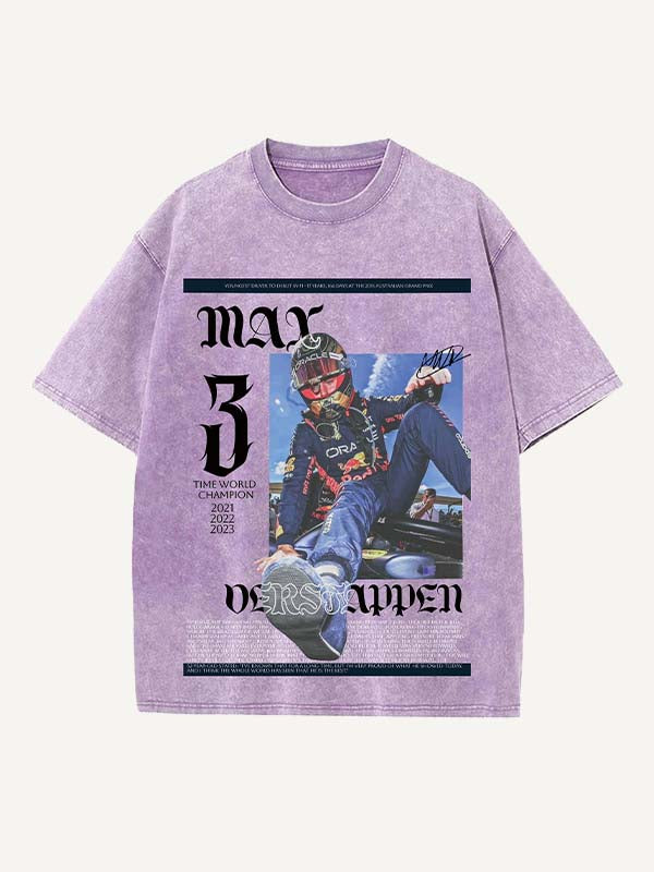 Max Verstappen Print Round Neck T-shirt
