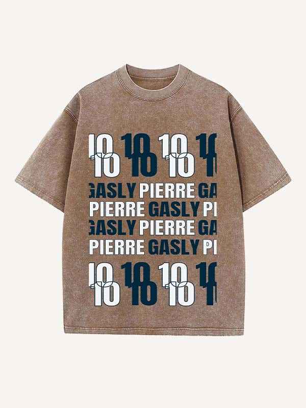 Pierre Gasly Print Round Neck T-shirt