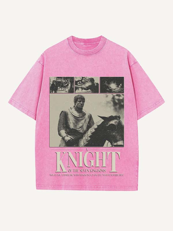 A Knight of the Seven Kingdoms Print Round Neck T-shirt