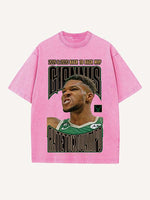 Giannis Antetokounmpo Print Round Neck T-shirt