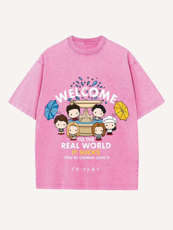 Friends Print Round Neck T-shirt