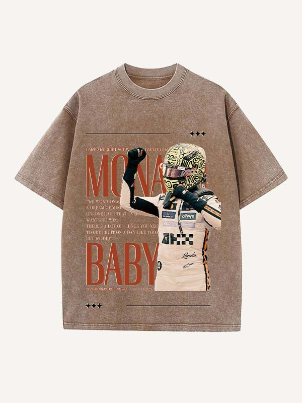 Lando Norris Print Round Neck T-shirt