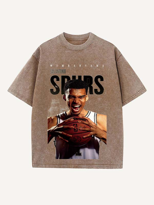 Victor Wembanyama Print Round Neck T-shirt