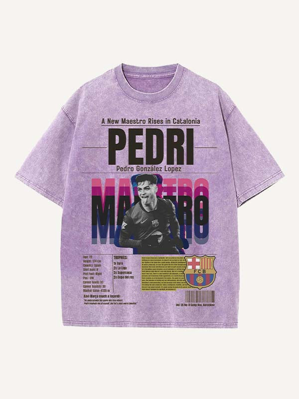 Pedri Print Round Neck T-shirt